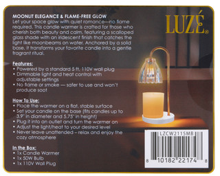 Thumbnail 1: LUZE Speckled Lune Candle Warmer 