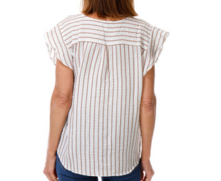 Thumbnail 1: Cece Women's V-Neck Striped Top  