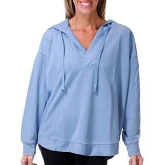 Thumbnail 2: Ninety Clothing Company Women's Long Sleeve Pull Over Hoodie V-neck 
