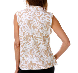 Thumbnail 3: Coral Bay Golf Women's Sleeveless 1/4 Zip Neck Golf Polo Top 