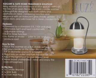 Thumbnail 1: LUZE Candle Warmer Table Lamp 