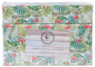 Thumbnail 6: Panama Jack 4 Pc Flamingo Palm Sheet Set 
