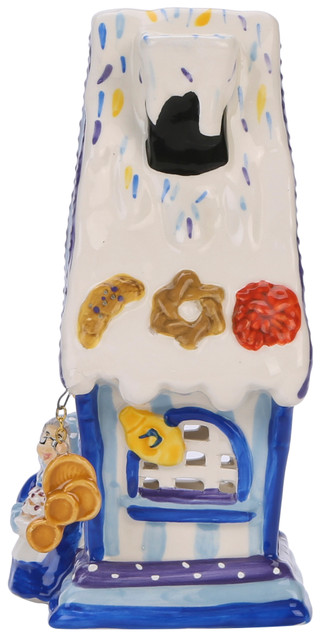 Thumbnail 2: BLUE SKY 7.5 In Bakery Hanukkah Tea Light Candle House Decor  