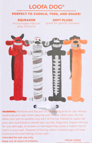 Thumbnail 1: Multipet 12 in Harvest Skeleton Loofa Dog Toy  