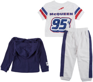 Thumbnail 1: Cars Little Boys 3 Pc Graphic Tee Jogger Hoodie Set  