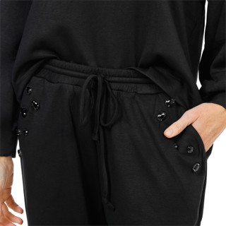Thumbnail 3: BADGLEY MISCHKA 2 Pc Long Sleeve Crew Neck Rhinestone Pant Set  