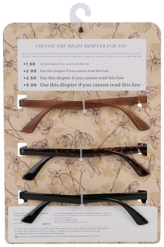 Thumbnail 1: JONES NEW YORK Women's 3 Pk Round Designer Reading Glasses  