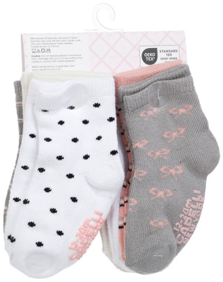 Thumbnail 1: Capelli Baby Girls 8 Pk Bows & Dots Crew Socks 