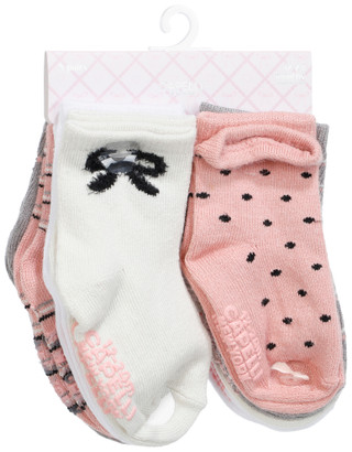 Thumbnail 2: Capelli Baby Girls 8 Pk Bows & Dots Crew Socks 