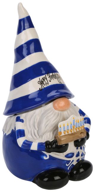 Thumbnail 2: BLUE SKY 13 In Gnome Happy Hanukkah Cookie Jar 