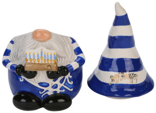 Thumbnail 3: BLUE SKY 13 In Gnome Happy Hanukkah Cookie Jar 