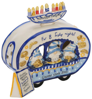 Thumbnail 1: BLUE SKY 7 in Hanukkah Gnome Delight Menorah Tealight Holder 