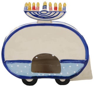 Thumbnail 2: BLUE SKY 7 in Hanukkah Gnome Delight Menorah Tealight Holder 