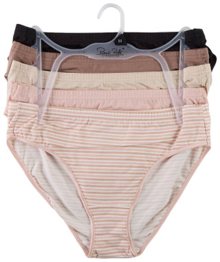 Thumbnail 2: Rene Rofe 5 Pk Women's Cotton Hi-Cut Panties  