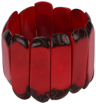 Thumbnail 2: TAGUA Red Pisa Natural Stretch Bracelet 