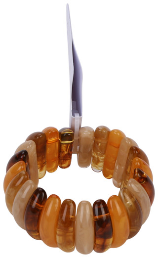 Thumbnail 2: Noir Amber Resin Statement Bracelet 