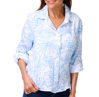Thumbnail 2: Dash Petite Roll Tab Sleeve Print Top 