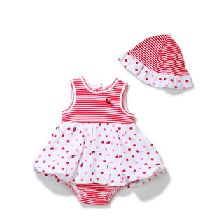 Thumbnail 1: Little Me Baby Girls 2 Pc Ladybug Dress & Hat 