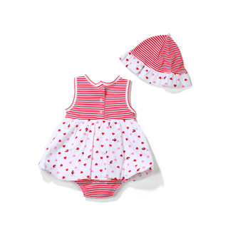 Thumbnail 2: Little Me Baby Girls 2 Pc Ladybug Dress & Hat 
