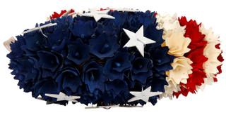 Thumbnail 3: SPECIAL T IMPORTS 10 In Patriotic American Flag Heart Wreath 