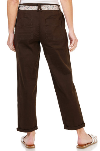 Thumbnail 2: Angels Women's Twill Convertible Straight Leg Pants w/ Belt  