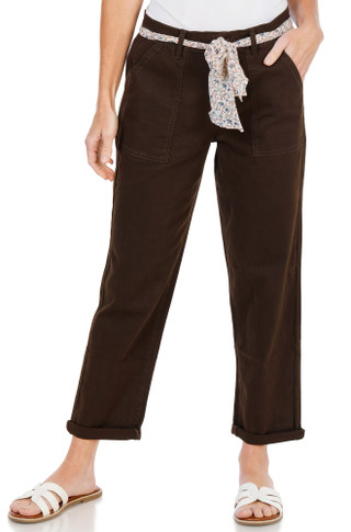 Thumbnail 3: Angels Women's Twill Convertible Straight Leg Pants w/ Belt  