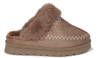 Thumbnail 2: Flexus Women's Embroidered Fur Collar Cozy Slippers  