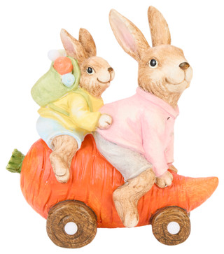 Thumbnail 1: PD HOME LED Bunnies On Carrot Figurine 