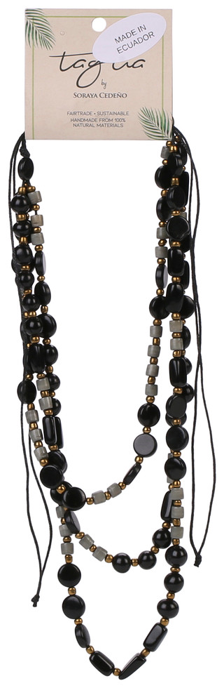 Thumbnail 2: TAGUA Onyx Candela Natural Handmade Necklace 