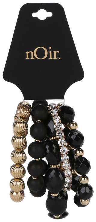 Thumbnail 1: Noir 5 Pk Beaded Bracelet Set  