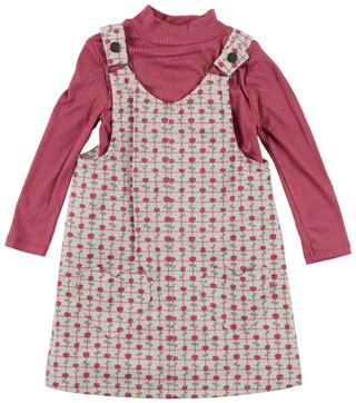 Thumbnail 2: Hunter Toddler Girl's 2 Pc Long Sleeve Jumper Print Dress  