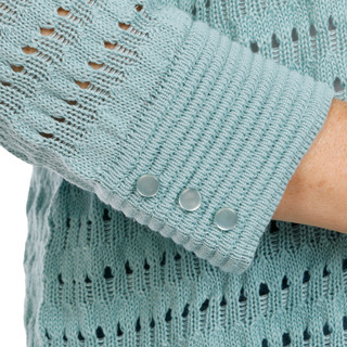 Thumbnail 1: Cyrus Women's Plus 3/4 Sleeve Pointelle Cardigan  