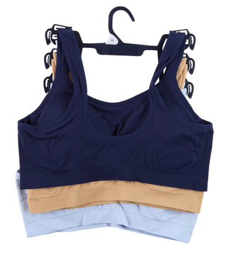 Thumbnail 1: Lands End 3 Pk Soft Fit Seamless Wireless Bralettes  