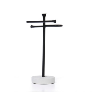 Thumbnail 1: Bino 14 In Bathroom Guest Towel Display Rack w/ Marble Base 