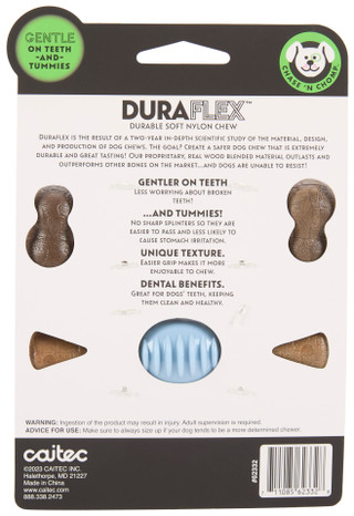 Thumbnail 1: CHASE N CHOMP 2 Pk Duraflex Durable Soft Nylon Chew Dog Toys  