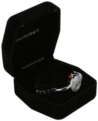 Thumbnail 1: Danecraft Women's Silver-Plated Crystal Oval Watch  