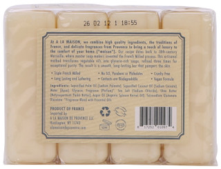 Thumbnail 1: A LA MAISON 4 Pk Fresh Sea Salt French Milled Bar Soap 