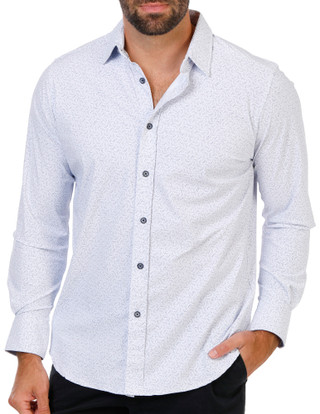 Thumbnail 3: ROBERT GRAHAM Men's Long Sleeve Asterisk Knit Button Down Shirt  