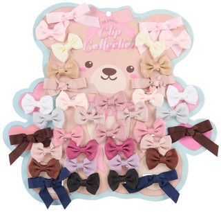 Thumbnail 2: Capelli New York Girls 36 Pk Bow Hair Clip Collection Set 