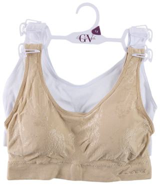 Thumbnail 1: Gloria Vanderbilt 2 Pk Women's Plus Full Coverage Seamless Wireless Bras  