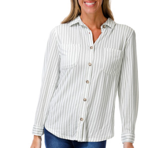 Thumbnail 2: C&C California Women's Long Sleeve Stripe Button Down 