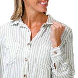 Thumbnail 3: C&C California Women's Long Sleeve Stripe Button Down 