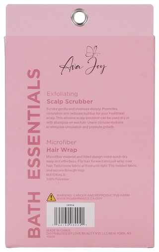 Thumbnail 1: AVA JOY 2 Pc Hair Turban & Scalp Massager 