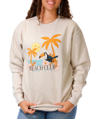 Thumbnail 1: PURA VIDA Junior's Long Sleeve Graphic Crew Neck Sweatshirt 