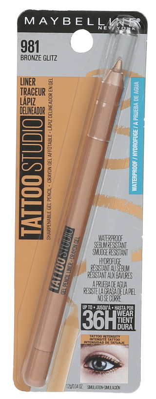 Thumbnail 1: Maybelline TattooStudio Gel Eye Pencil - Bronze Glitz 