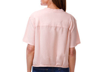 Thumbnail 1: Sanctuary Women's Short Sleeve Button Front Tencel Twist Top 