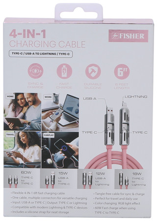 Thumbnail 1: Fisher 4-in-1 Charging Cable  