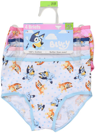 Thumbnail 1: BLUEY Toddler Girl's 4 Pk Bluey Print Briefs  