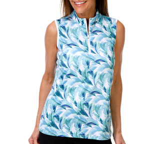 Thumbnail 3: COURT HALEY Women's Active 1/4 Zip Neck Tank Top 