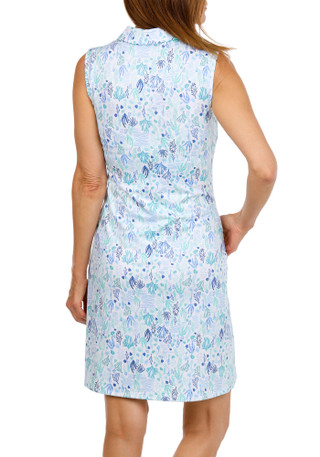 Thumbnail 1: Coral Bay Golf Petite Sleeveless Polo Sea Critter Golf Dress 